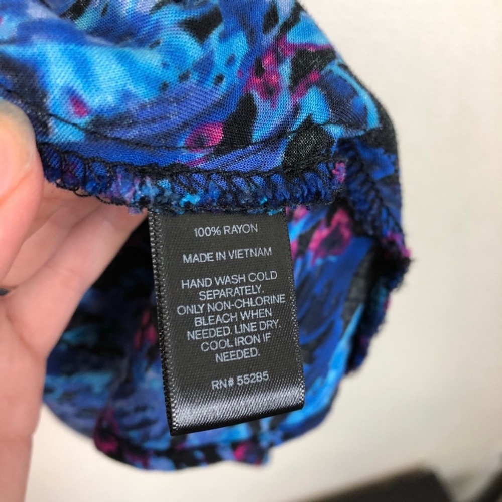 Express Blue Patterned Mini Dress - Picture 7 of 8